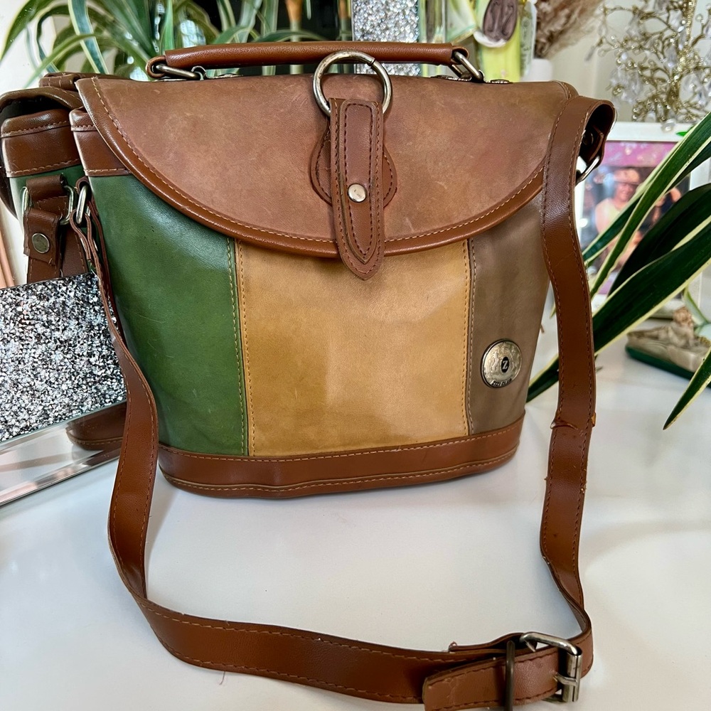 Vintage Multicolor Leather Classic Bag